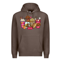 Coffee dachshund coffee cups Premium Hoodie - Zillion Design Studio