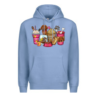 Colony Blue dachshund coffee cups Premium Hoodie - Zillion Design Studio