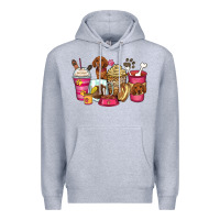Heather Grey dachshund coffee cups Premium Hoodie - Zillion Design Studio