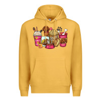 Mustard dachshund coffee cups Premium Hoodie - Zillion Design Studio
