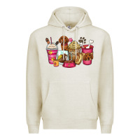 Oatmeal Heather dachshund coffee cups Premium Hoodie - Zillion Design Studio