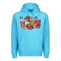 Ocean Blue dachshund coffee cups Premium Hoodie - Zillion Design Studio