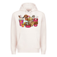 Pale Pink dachshund coffee cups Premium Hoodie - Zillion Design Studio