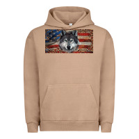 Pigment Burro Wolf with american flag and leopard Urban Hoodie - RanaPortraitStore
