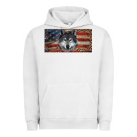Pigment Lunar Rock Wolf with american flag and leopard Urban Hoodie - RanaPortraitStore