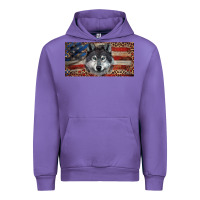 Tulip Wolf with american flag and leopard Urban Hoodie - RanaPortraitStore