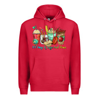 Cardinal 100 days of coffee and chaos coffee cups Premium Hoodie - Zillion Design Studio