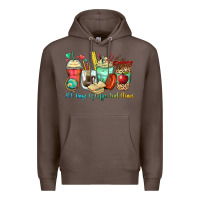 Coffee 100 days of coffee and chaos coffee cups Premium Hoodie - Zillion Design Studio