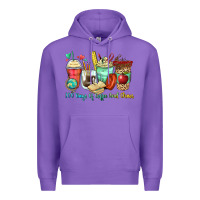 Purple 100 days of coffee and chaos coffee cups Premium Hoodie - Zillion Design Studio