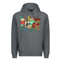 Rock 100 days of coffee and chaos coffee cups Premium Hoodie - Zillion Design Studio