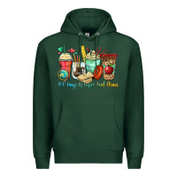 Sports Green 100 days of coffee and chaos coffee cups Premium Hoodie - Zillion Design Studio
