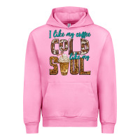 Fuchsia Pink i like my coffee cold like my soul Urban Hoodie - texasbilliewilder