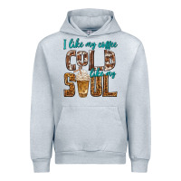 Heather Grey i like my coffee cold like my soul Urban Hoodie - texasbilliewilder