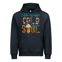 Navy i like my coffee cold like my soul Urban Hoodie - texasbilliewilder