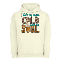 Pigment Pistachio i like my coffee cold like my soul Urban Hoodie - texasbilliewilder