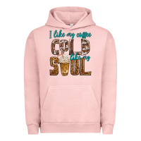 Pigment Salmon i like my coffee cold like my soul Urban Hoodie - texasbilliewilder
