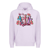 Lilac He Is Risen Cross Premium Hoodie - RanaPortraitStore
