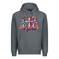 Rock He Is Risen Cross Premium Hoodie - RanaPortraitStore