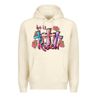 Sandshell He Is Risen Cross Premium Hoodie - RanaPortraitStore