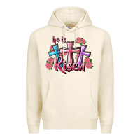 Tofu He Is Risen Cross Premium Hoodie - RanaPortraitStore