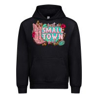 Black just a small town girl cowgirl boots Urban Hoodie - texasbilliewilder