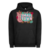 Pigment Black just a small town girl cowgirl boots Urban Hoodie - texasbilliewilder