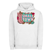 Pigment Lunar Rock just a small town girl cowgirl boots Urban Hoodie - texasbilliewilder