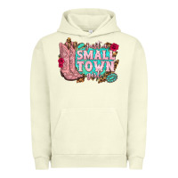 Pigment Pistachio just a small town girl cowgirl boots Urban Hoodie - texasbilliewilder
