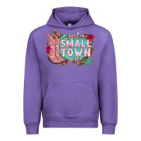 Tulip just a small town girl cowgirl boots Urban Hoodie - texasbilliewilder