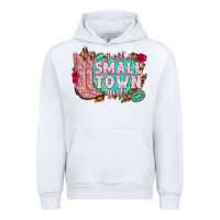White just a small town girl cowgirl boots Urban Hoodie - texasbilliewilder