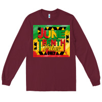Burgundy juneteenth vibes only tumbler Long Sleeve Tee - BarkalooDesign