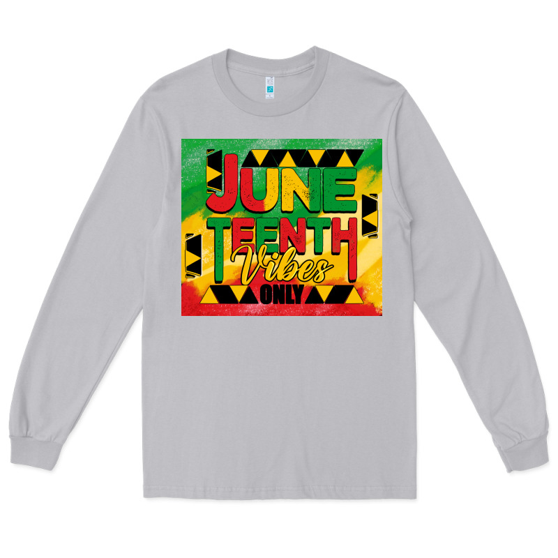Juneteenth Vibes Only Tumbler Long Sleeve Tee by BarkalooDesign | Teevron