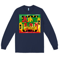 Navy juneteenth vibes only tumbler Long Sleeve Tee - BarkalooDesign