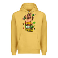 Antique Gold teach black history Premium Hoodie - texasbilliewilder