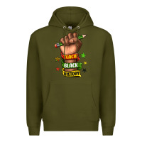 Army Green teach black history Premium Hoodie - texasbilliewilder