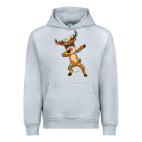 Heather Grey dabbing deer Urban Hoodie - Zillion Design Studio