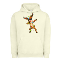Pigment Pistachio dabbing deer Urban Hoodie - Zillion Design Studio