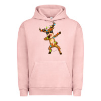 Pigment Salmon dabbing deer Urban Hoodie - Zillion Design Studio
