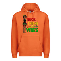 Carrot thick thighs juneteenth vibes with afro black woma Premium Hoodie - texasbilliewilder