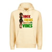 Pina Colada thick thighs juneteenth vibes with afro black woma Premium Hoodie - texasbilliewilder