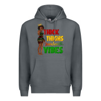 Rock thick thighs juneteenth vibes with afro black woma Premium Hoodie - texasbilliewilder