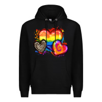 Black pride hearts Premium Hoodie - Zillion Design Studio