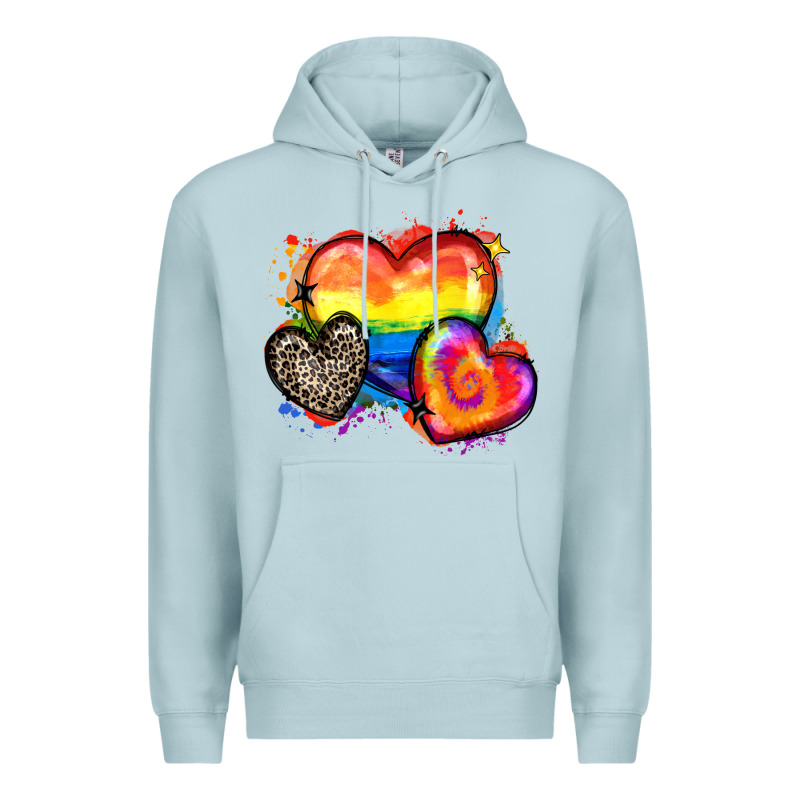 Pride Hearts Premium Hoodie by Zillion Design Studio | Teevron