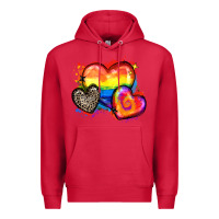 Cardinal pride hearts Premium Hoodie - Zillion Design Studio