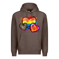 Coffee pride hearts Premium Hoodie - Zillion Design Studio