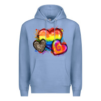 Colony Blue pride hearts Premium Hoodie - Zillion Design Studio