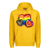 Lemon pride hearts Premium Hoodie - Zillion Design Studio