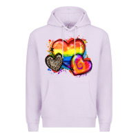Lilac pride hearts Premium Hoodie - Zillion Design Studio