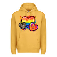 Mustard pride hearts Premium Hoodie - Zillion Design Studio