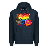 Navy pride hearts Premium Hoodie - Zillion Design Studio